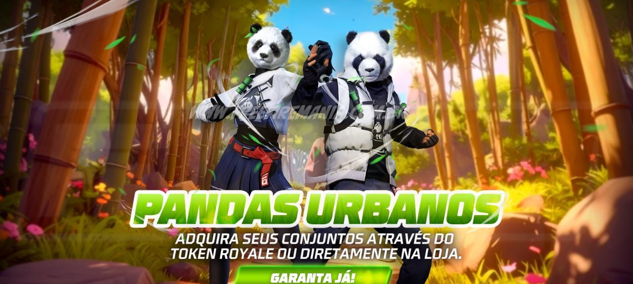 Conjunto Panda Urbano chega ao Free Fire no Token Royale - Imagem do artigo