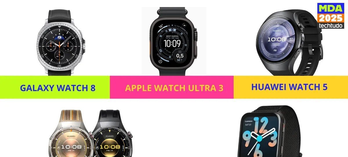 Melhor smartwatch de 2025: vote nos finalistas do prêmio MDA - Imagem do artigo