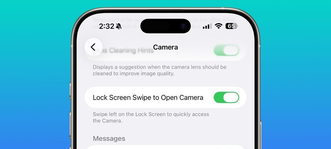 iOS 26.1 beta 4 introduz opção para desativar gesto de câmera na tela bloqueada e ajustes adicionais - Imagem do artigo
