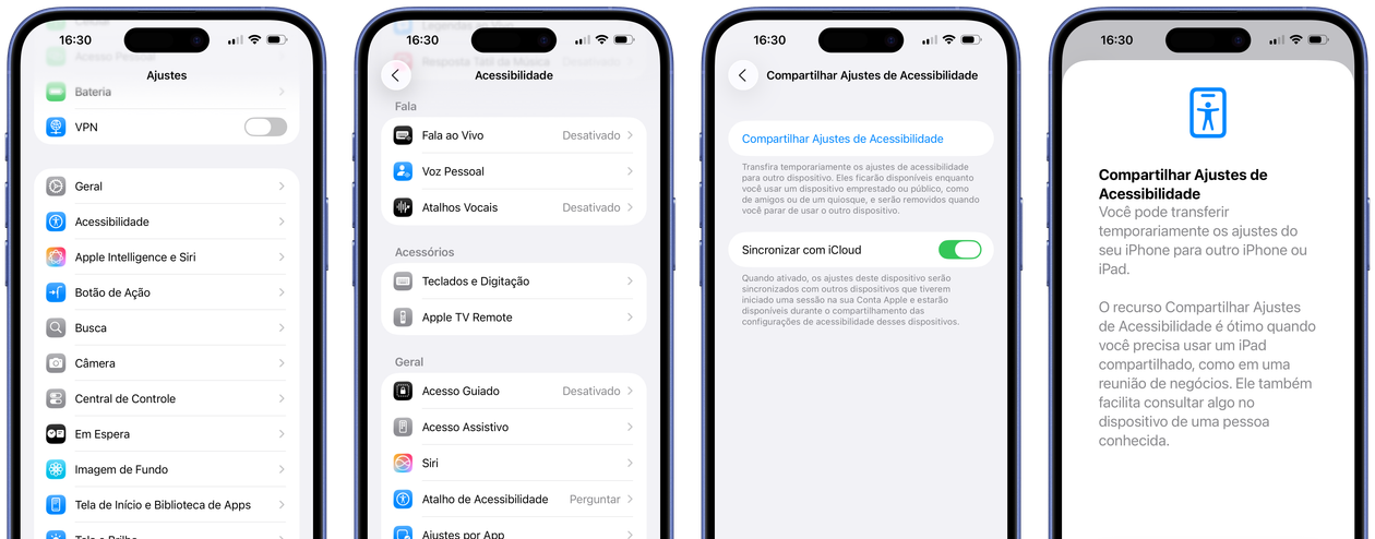 Como usar o recurso que compartilha ajustes de acessibilidade entre iPhones e iPads - Imagem do artigo original