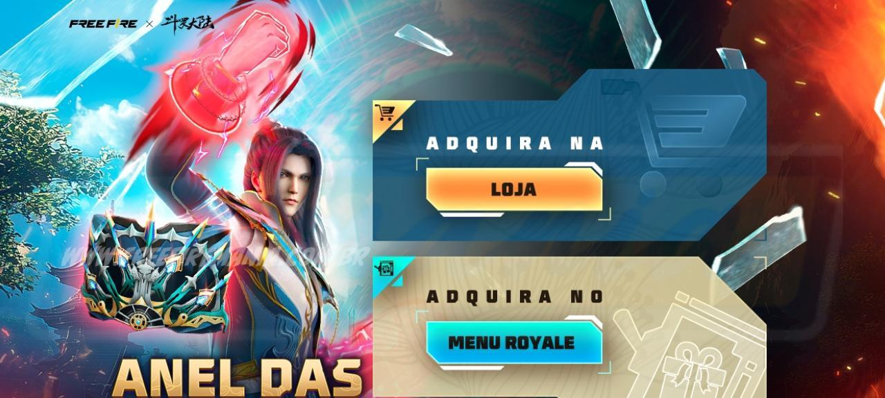 Punho – Anel das Almas e Parede de Gelo – Pavão Majestoso chegam ao Torre de Tokens do Free Fire em 6 de dezembro de 2025 - Imagem do artigo