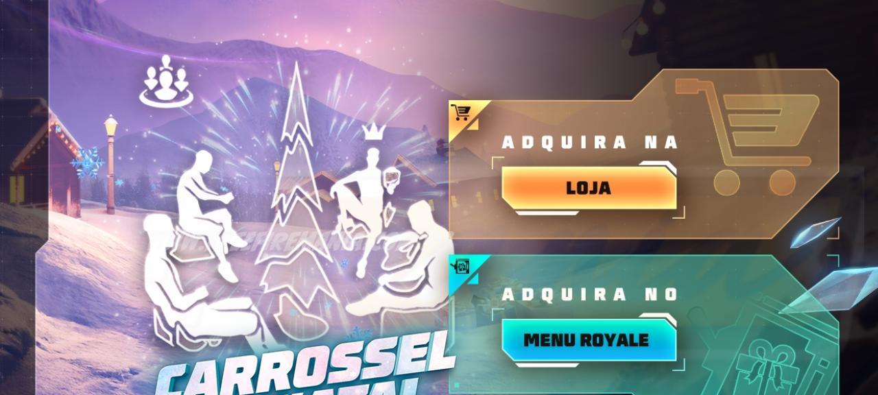 Token Royale de Natal no Free Fire: passo a passo para garantir o Emote Carrossel de Natal - Imagem do artigo