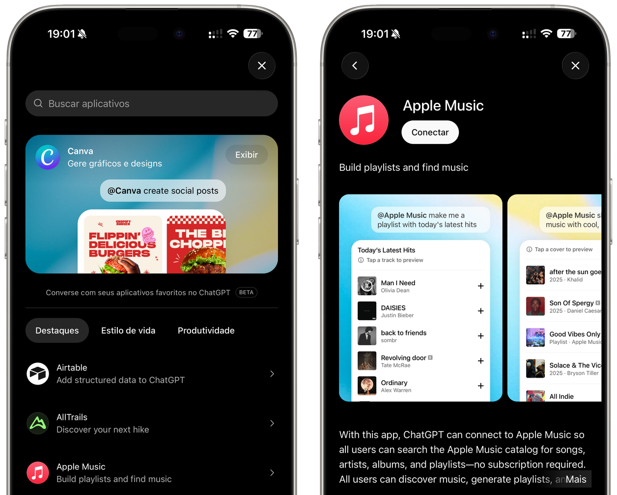 Aprenda a integrar o Apple Music ao ChatGPT e gerar playlists com comandos de linguagem natural - Imagem do artigo