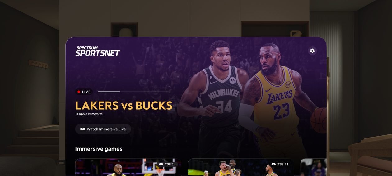 Apple fecha parceria com Spectrum para transmitir jogos dos Lakers em formato imersivo no Vision Pro - Imagem do artigo