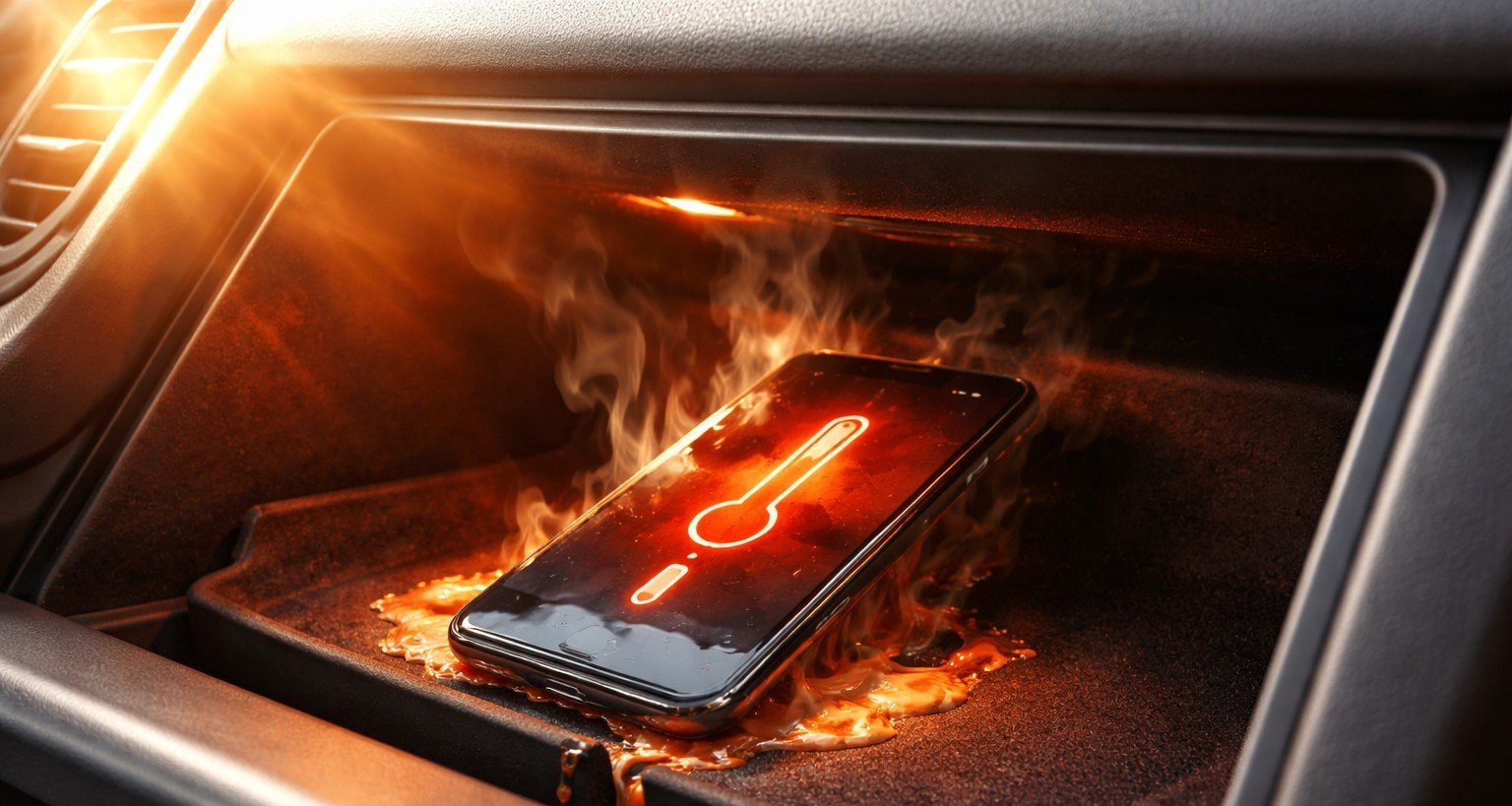 Por que o porta-luvas é o pior lugar para o seu celular durante o verão - Imagem do artigo