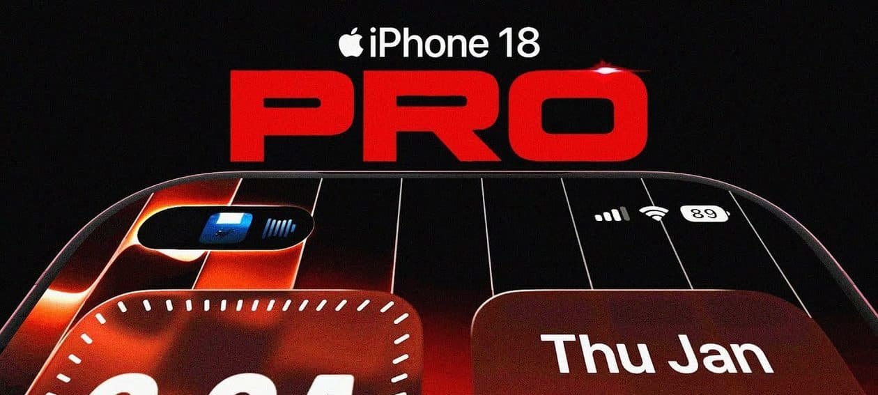 Renders apontam iPhone 18 Pro com Face ID sob a tela, câmera deslocada e 5G via satélite - Imagem do artigo