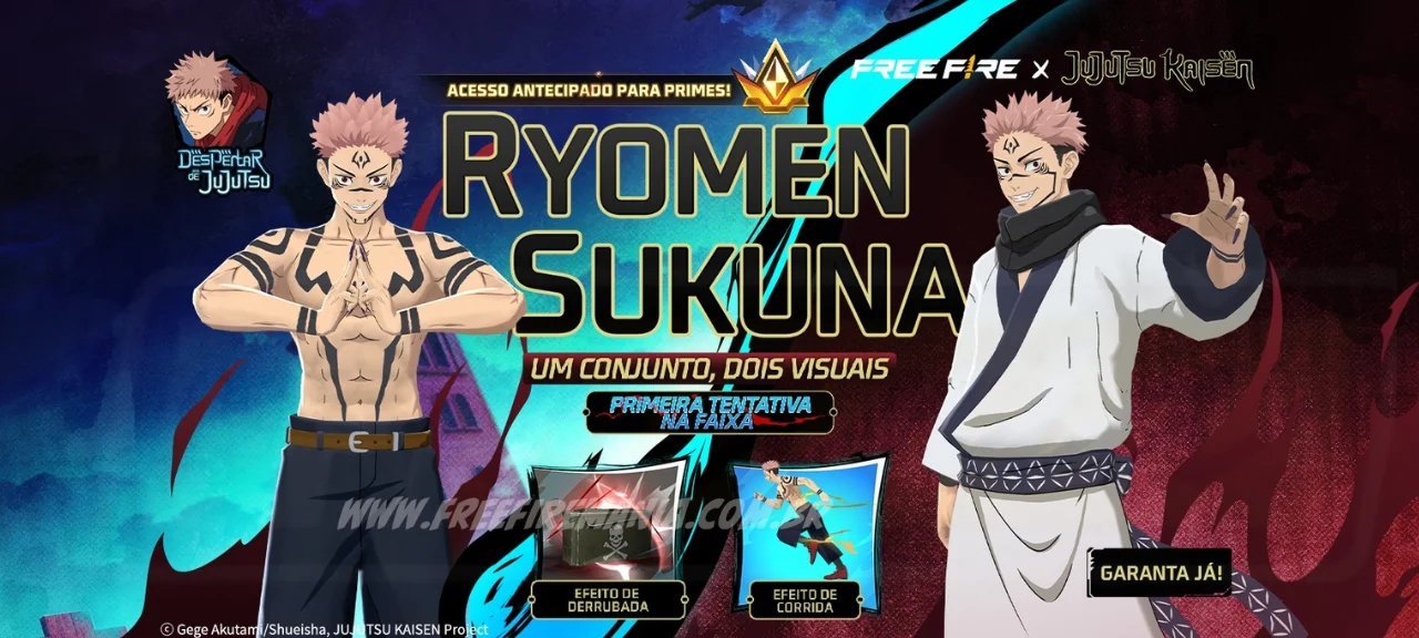 Token Royale de janeiro de 2026 introduz o cobiçado Conjunto Ryomen Sukuna em Free Fire - Imagem do artigo