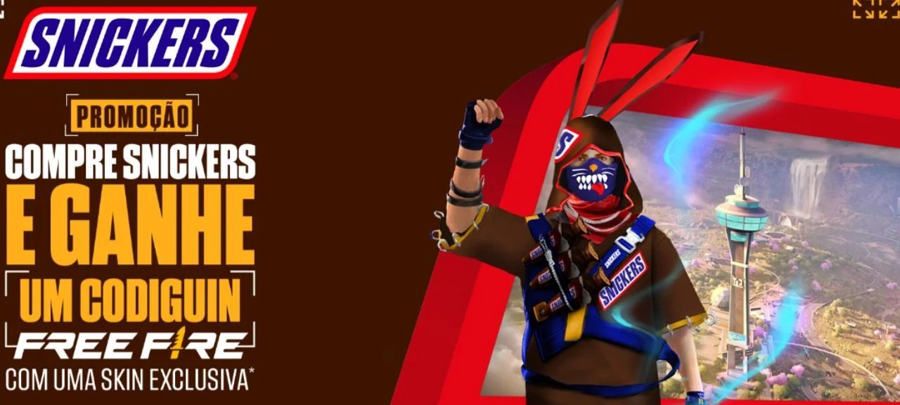 Snickers e Garena lançam ação comprou-ganhou que garante codiguin no Free Fire durante todo o ano de 2026 - Imagem do artigo