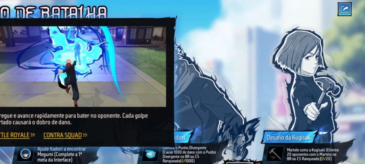 Free Fire ajusta missão do Punho Divergente e facilita conquista da Bio de Batalha de Jujutsu Kaisen - Imagem do artigo