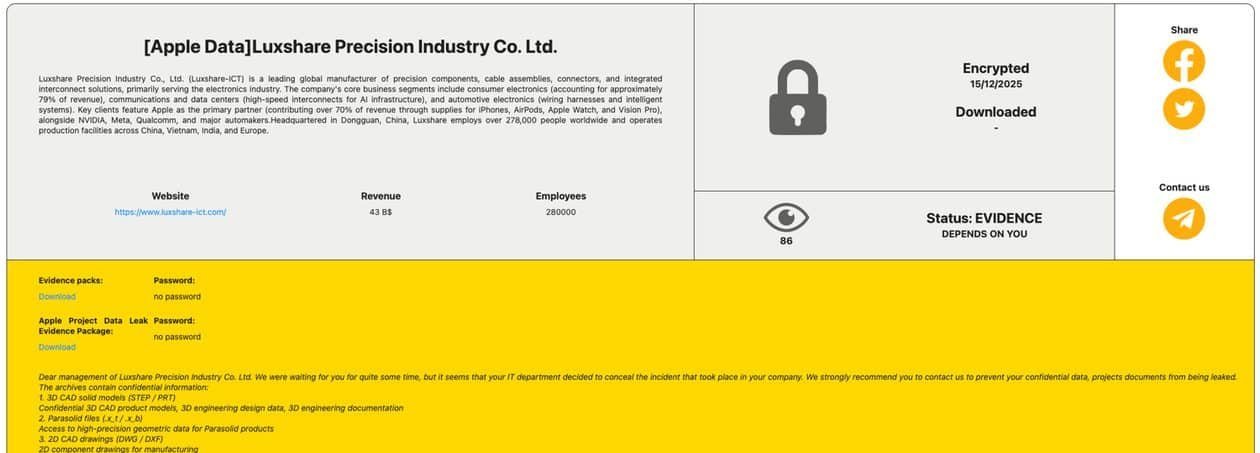 Ataque ransomware atinge fornecedora da Apple e expõe possíveis segredos de produtos não lançados - Imagem do artigo