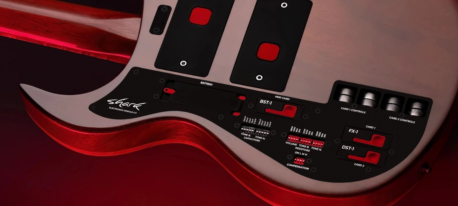 Guitarra elétrica modular turca introduz sistema de peças intercambiáveis e efeitos integrados - Imagem do artigo