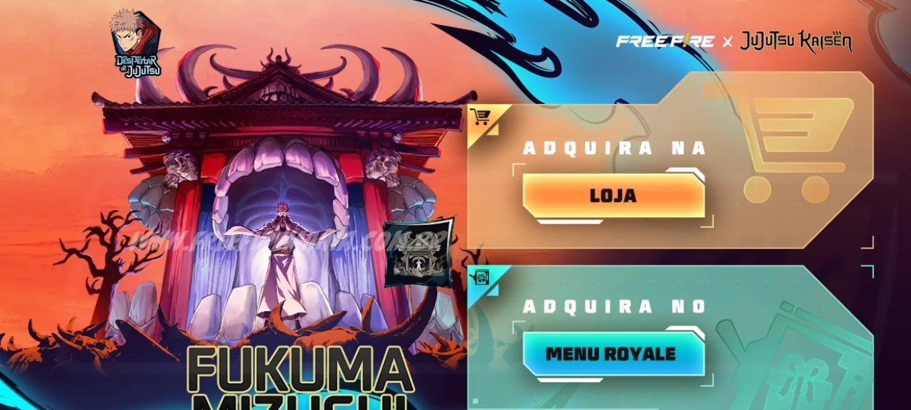 Escolha Royale Free Fire: guia completo para obter a Animação de Chegada Fukuma Mizushi e todas as recompensas - Imagem do artigo