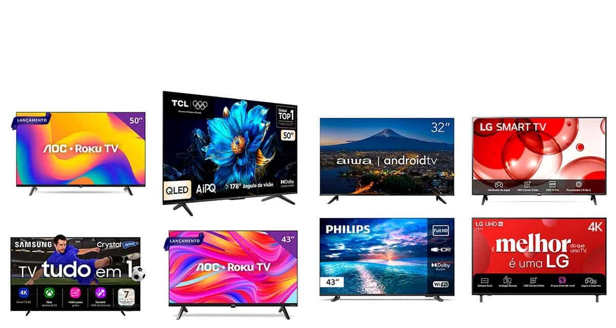 Mercado Livre oferece smart TVs com até 57% de desconto e cupom extra de 15% - Imagem do artigo