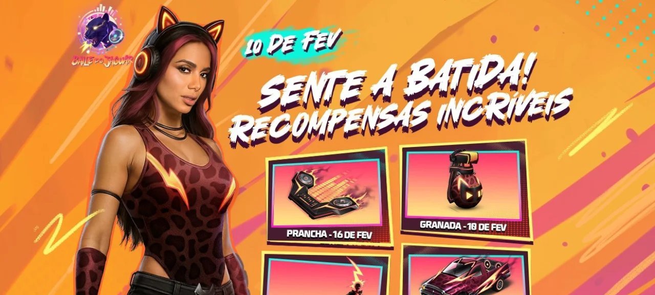 Evento Baile do Jaguar no Free Fire distribui skins gratuitas e celebra o Carnaval com Alok no mapa Solara - Imagem do artigo
