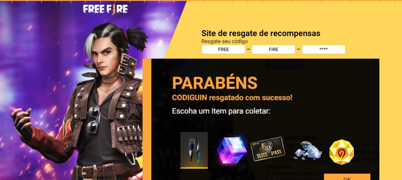 Códigos Codiguin FF 2026: lista de resgates ativos, regras oficiais e passo a passo completo - Imagem do artigo